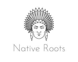 Pencil Native American logo design