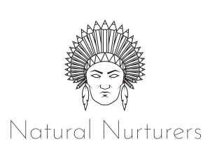 Pencil Native American logo design