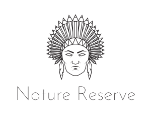 Pencil Native American logo design