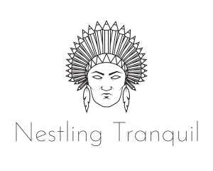 Pencil Native American logo design