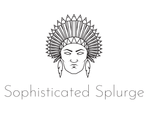 Pencil Native American logo design