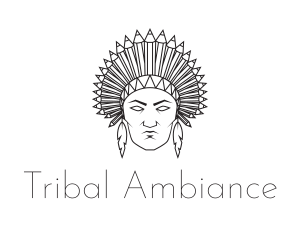 Pencil Native American logo design