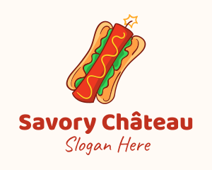 Dynamite Hot Dog Sandwich logo design