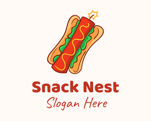 Dynamite Hot Dog Sandwich logo design