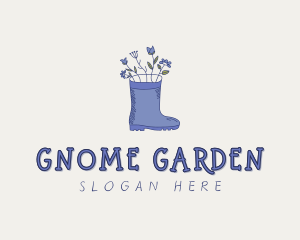 Gardener Flower Boot logo design