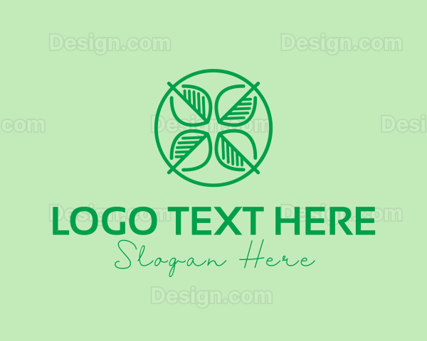 Herbal Leaf Circle Logo