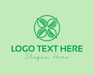 Herbal Leaf Circle logo