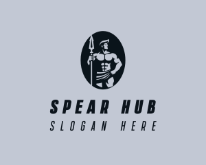 Male Spear Warrior logo design