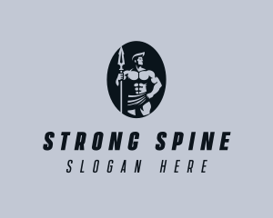 Male Spear Warrior logo design