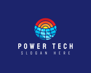 Solar Panel Power Logo
