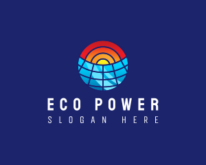 Solar Panel Power logo design