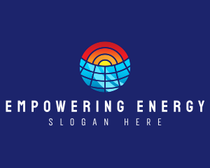 Solar Panel Power logo design