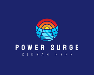 Solar Panel Power logo design