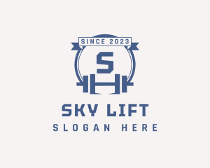 Lifting Dumbbell Gym logo design