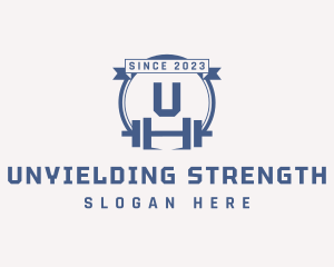 Lifting Dumbbell Gym logo design