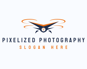 Camera Lens Drone  logo design