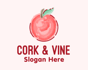 Cute Watercolor Apple  logo design