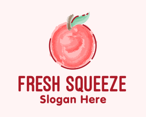 Cute Watercolor Apple  logo design