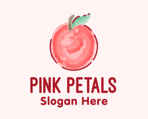 Cute Watercolor Apple  logo design