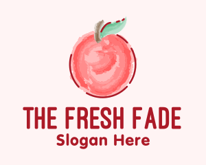 Cute Watercolor Apple  logo design