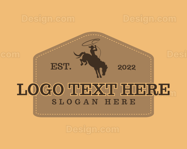 Western Rodeo Cowboy Logo