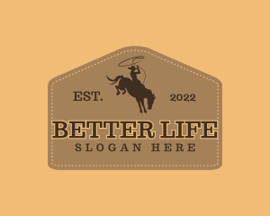 Western Rodeo Cowboy  Logo