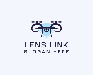 Drone Lens Quadcopter logo design