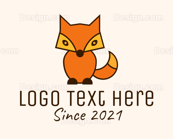 Orange Fox Toy Logo