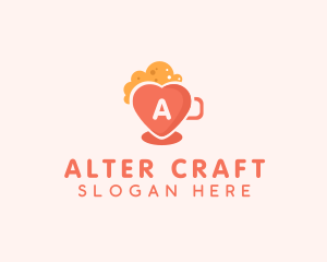 Heart Beer Mug logo design