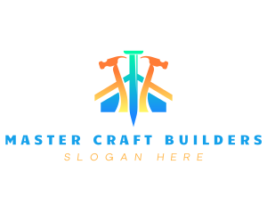 Hammer Builder Construction logo design