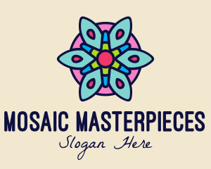 Floral Tile Decor  logo design