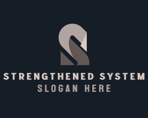 Origami Fold Structure Letter S logo design