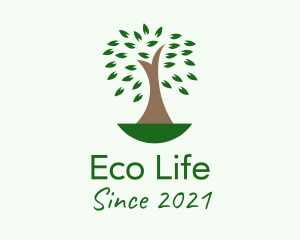 Natural Organic Tree  logo design