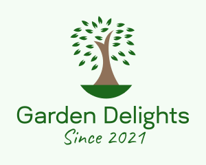 Natural Organic Tree  logo design