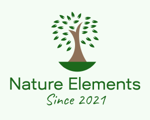 Natural Organic Tree  logo design