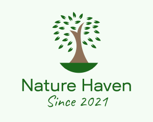 Natural Organic Tree  logo design