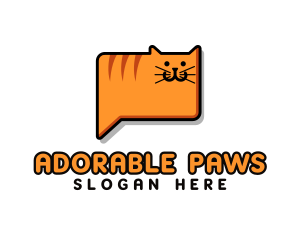 Cat Chat Messenger logo design