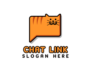 Cat Chat Messenger logo design