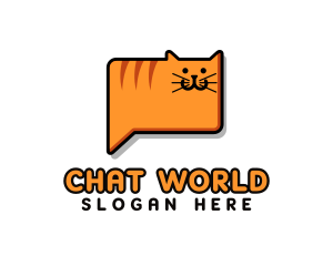 Cat Chat Messenger logo design