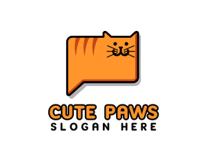 Cat Chat Messenger logo design