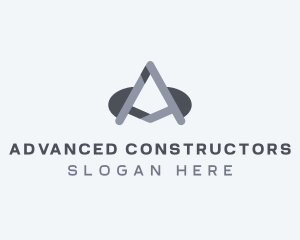 Industrial Construction Builder Letter A logo design