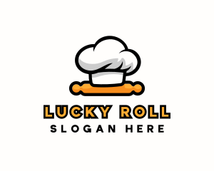 Chef Hat Rolling Pin logo design