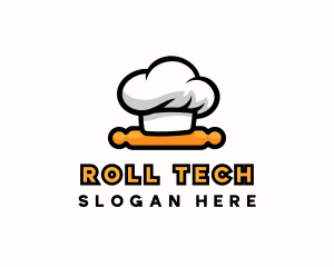 Chef Hat Rolling Pin logo design