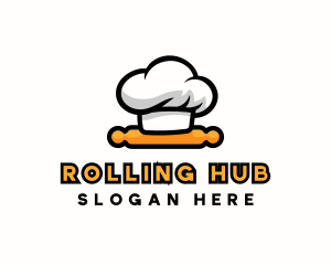 Chef Hat Rolling Pin logo design