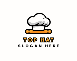 Chef Hat Rolling Pin logo design