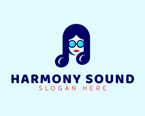 Woman Music Record logo design