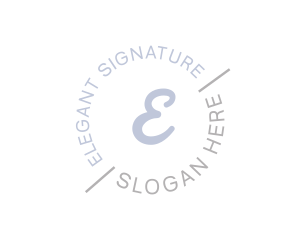 Elegant Round Cursive logo design