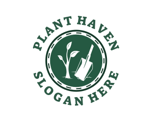 Shovel Tree Planting logo design