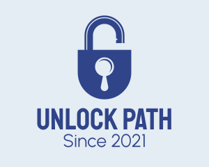 Blue Security Lock  logo design