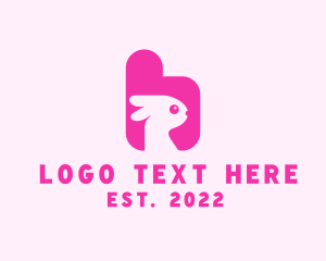 Pink Bunny Letter B logo